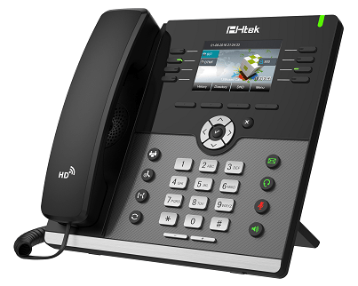BRAND NEW 4-Lines HTEK UC804P HD VoIP IP Business Phone w/ Power Supply 