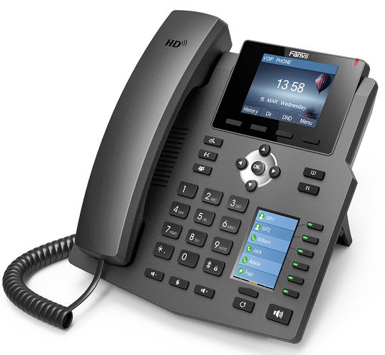 Fanvil X4 4-Line Enterprise IP-Phone with Colour Screens & 30 DSS Keys ...